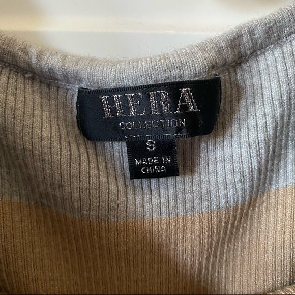 Striped Off-The-Shoulder Sleeved Dress - Picture 3 of 3